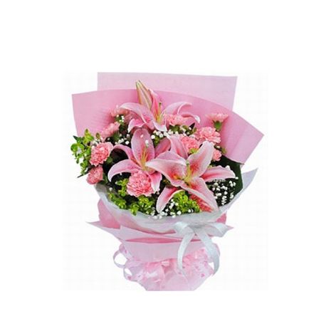 send pink lilies and carnations to japan