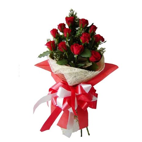 send 12 red roses bouquet to japan