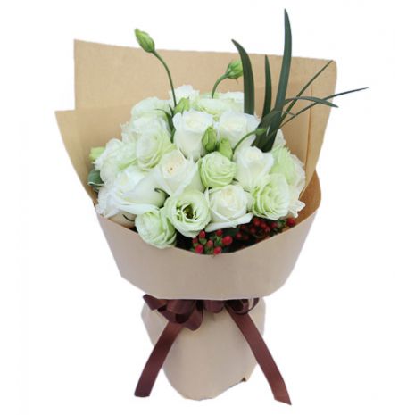 send bouquet of white rose to japan