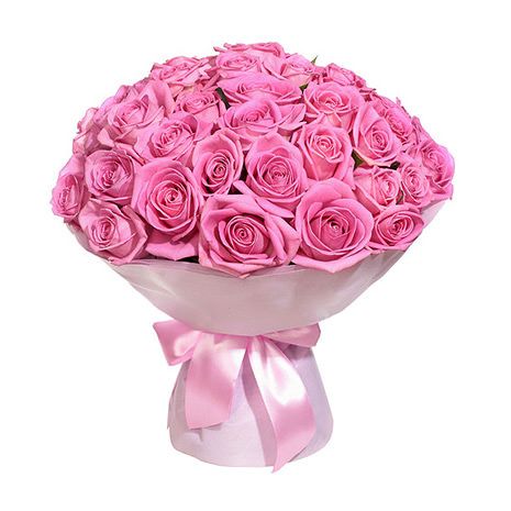 send 100 pink roses in bouquet to japan