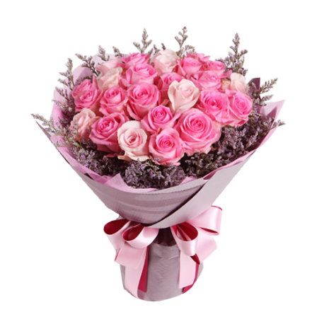 send 1 dozen pink rose bouquet to japan