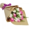 Flower Delivery to Japan - White with Pink Roses