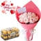 Mother's Day Gift Japan - Pink Roses and Ferrero